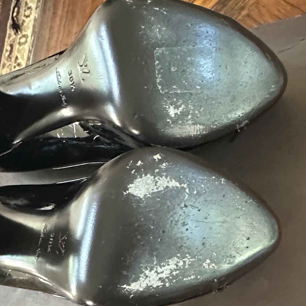 Louis Vuitton Elegant Amarante - Black/Purple High Heels Sz 38.5 - Picture 11 of 13